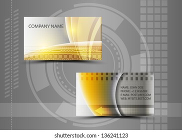 Vector abstract creative business cards (set template)