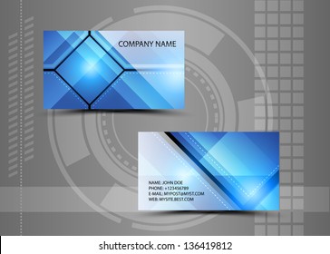 Vector abstract creative business cards (set template)