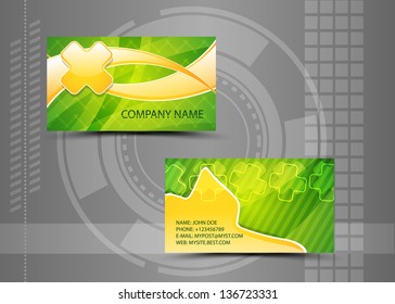 Vector abstract creative business cards (set template)