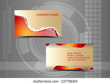 Vector abstract creative business cards (set template)