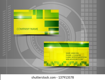 Vector abstract creative business cards (set template)