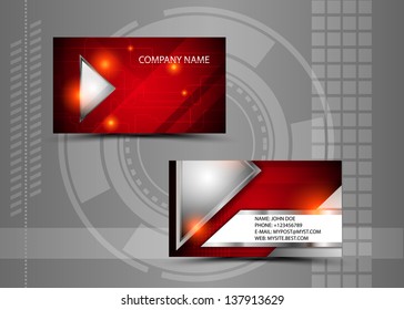Vector abstract creative business cards (set template)