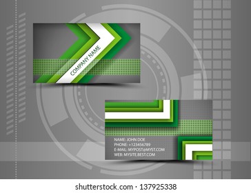 Vector abstract creative business cards (set template)