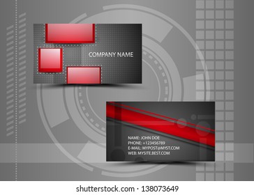 Vector abstract creative business cards (set template)