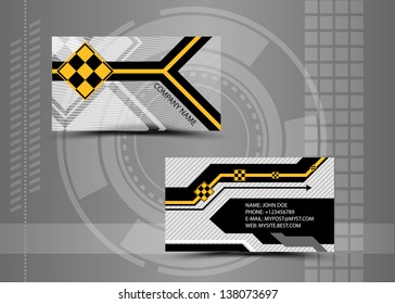 Vector abstract creative business cards (set template)
