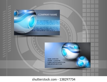 Vector abstract creative business cards (set template)