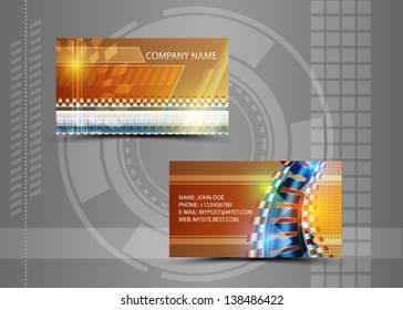 Vector abstract creative business cards (set template)