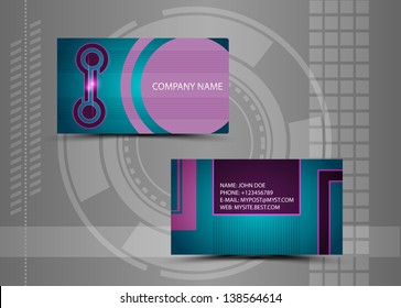 Vector abstract creative business cards (set template)