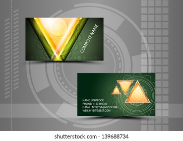 Vector abstract creative business cards (set template)