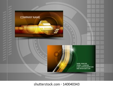 Vector abstract creative business cards (set template)