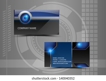 Vector abstract creative business cards (set template)