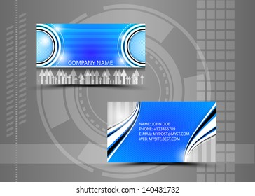 Vector abstract creative business cards (set template)
