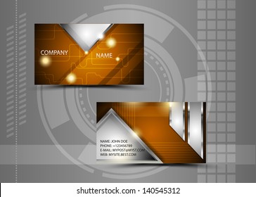 Vector abstract creative business cards (set template)
