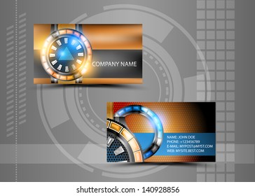 Vector abstract creative business cards (set template)