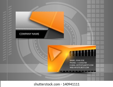 Vector abstract creative business cards (set template)