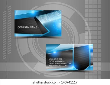 Vector abstract creative business cards (set template)