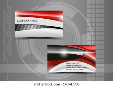 Vector abstract creative business cards (set template)