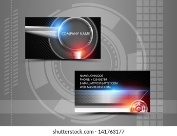 Vector abstract creative business cards (set template)