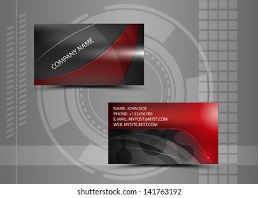 Vector abstract creative business cards (set template)