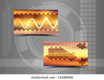 Vector abstract creative business cards (set template)