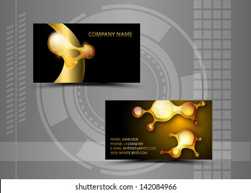 Vector abstract creative business cards (set template)