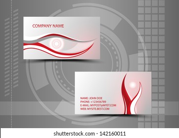 Vector abstract creative business cards (set template)