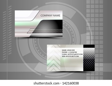 Vector abstract creative business cards (set template)