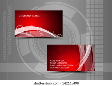 Vector abstract creative business cards (set template)