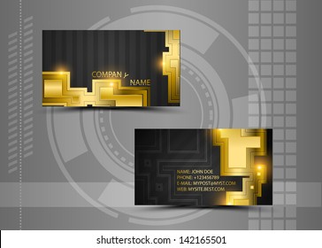 Vector abstract creative business cards (set template)