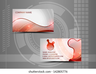 Vector abstract creative business cards (set template)