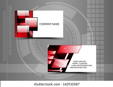 Vector abstract creative business cards (set template)