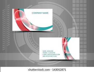 Vector abstract creative business cards (set template)