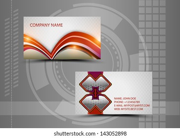 Vector abstract creative business cards (set template)