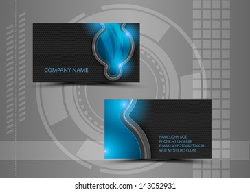 Vector abstract creative business cards (set template)