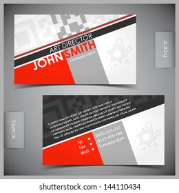 Vector abstract creative business cards (set template)