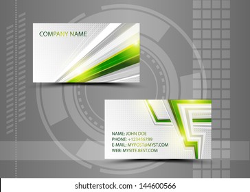 Vector abstract creative business cards (set template)