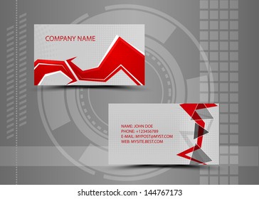 Vector abstract creative business cards (set template)