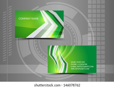 Vector abstract creative business cards (set template)