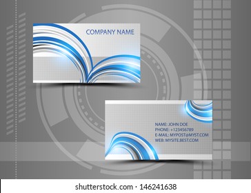 Vector abstract creative business cards (set template) 