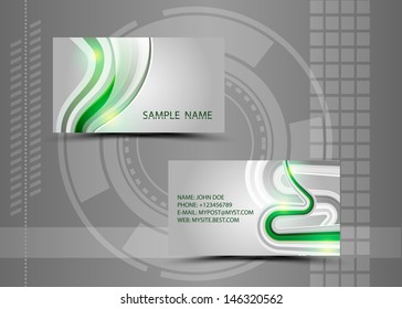 Vector abstract creative business cards (set template) 