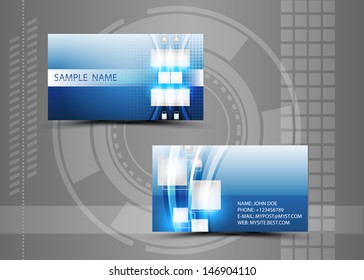 Vector abstract creative business cards (set template) 