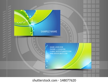 Vector abstract creative business cards (set template) 
