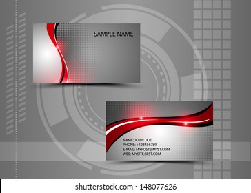 Tarjetas de visita creativas abstractas vectoriales (plantilla definida) 