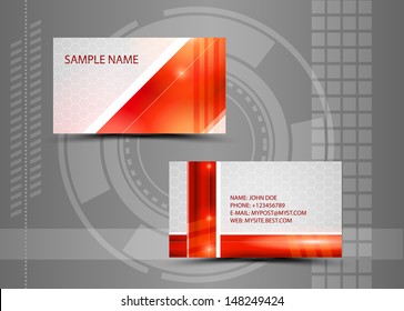 Vector abstract creative business cards (set template) 