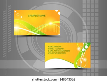 Vector abstract creative business cards (set template) 