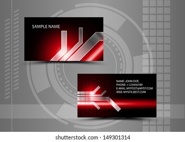 Vector abstract creative business cards (set template) 