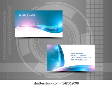 Vector abstract creative business cards (set template) 