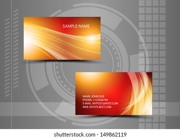 Vector abstract creative business cards (set template) 