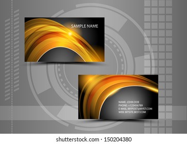 Vector abstract creative business cards (set template)