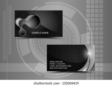 Vector abstract creative business cards (set template)